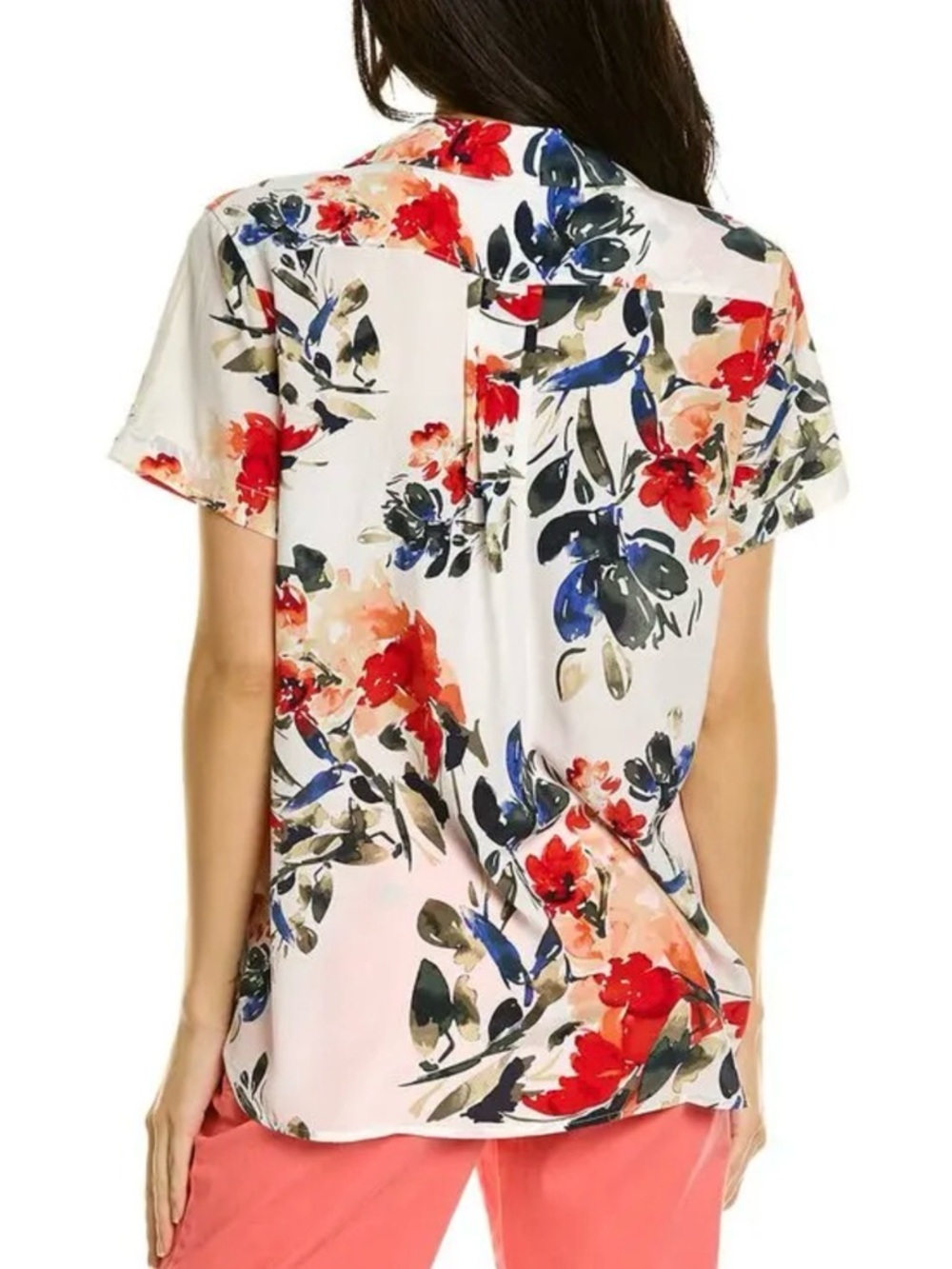 Tommy Bahama Woman’s 100% Silk Island Vista Floral Shirt, Size L, EUC - Picture 2 of 6